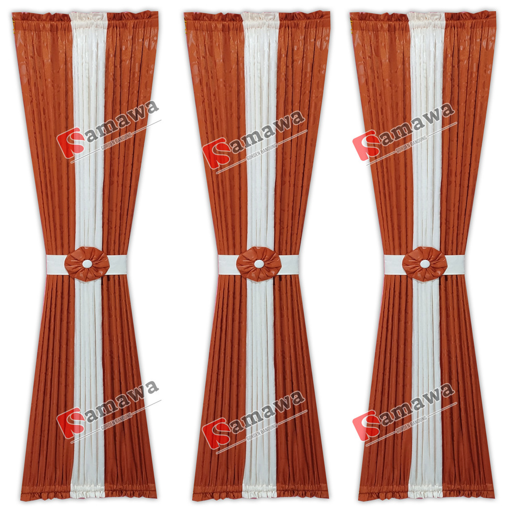 SAMAWA Gorden Kupu Kupu Ikat Pita Polos Embos Tebal