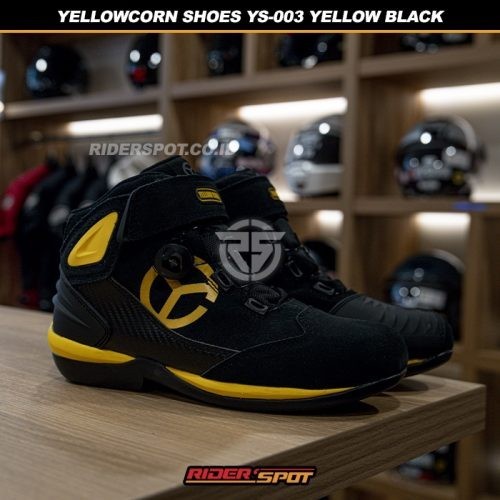 Riding Shoes Yellowcorn YS-003 Yellow Black Sepatu Yellow Corn