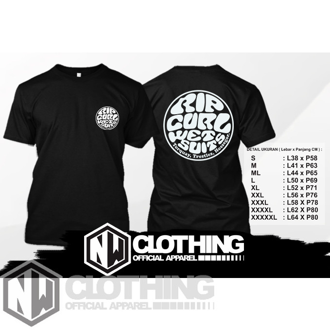kaos ripcurl terbaru terlaris pria wanita prenium hits bigsize jumbo all size S M L XL XXL XXXL 4XL 