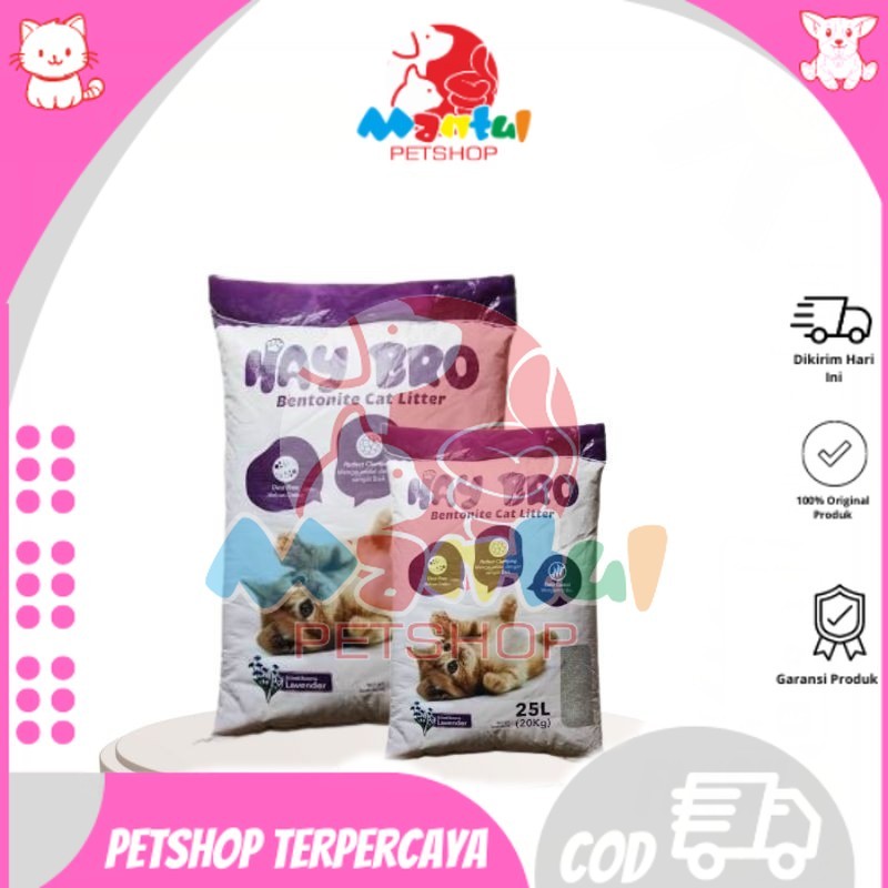 Pasir Kucing Hay Bro Bentonite 10lt Lavender|C. PASIR 10lt