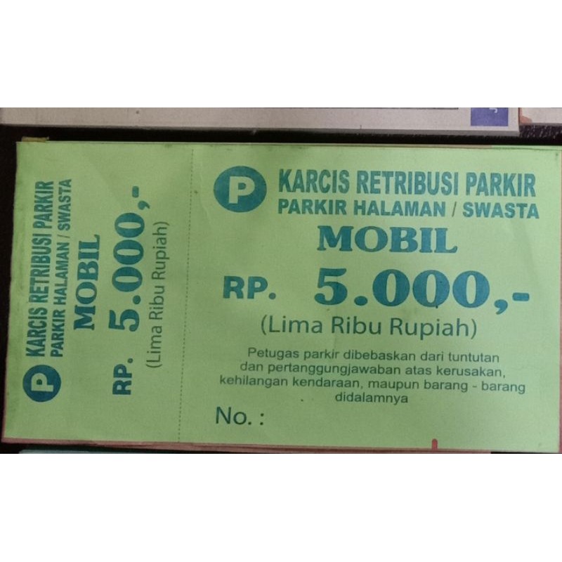 

Karcis Parkir 5000 hj