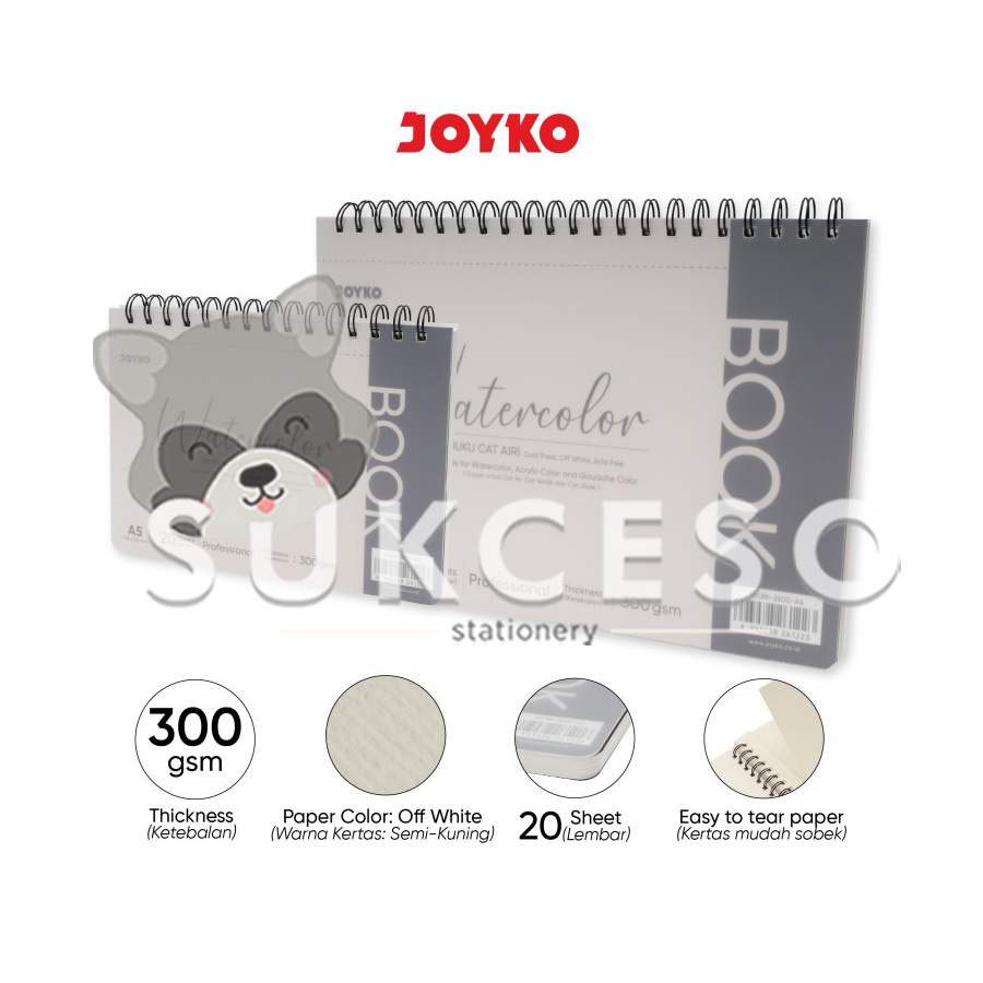 

Joyko Watercolor Book WLBK-2600 300gsm Isi 20 Lembar / Buku Lukis Cat Air