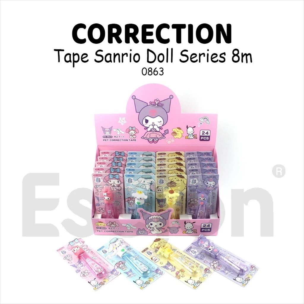 

Tipe-X Tape / Correction Tape Fancy Kepala Sanrio 8m - No.0863