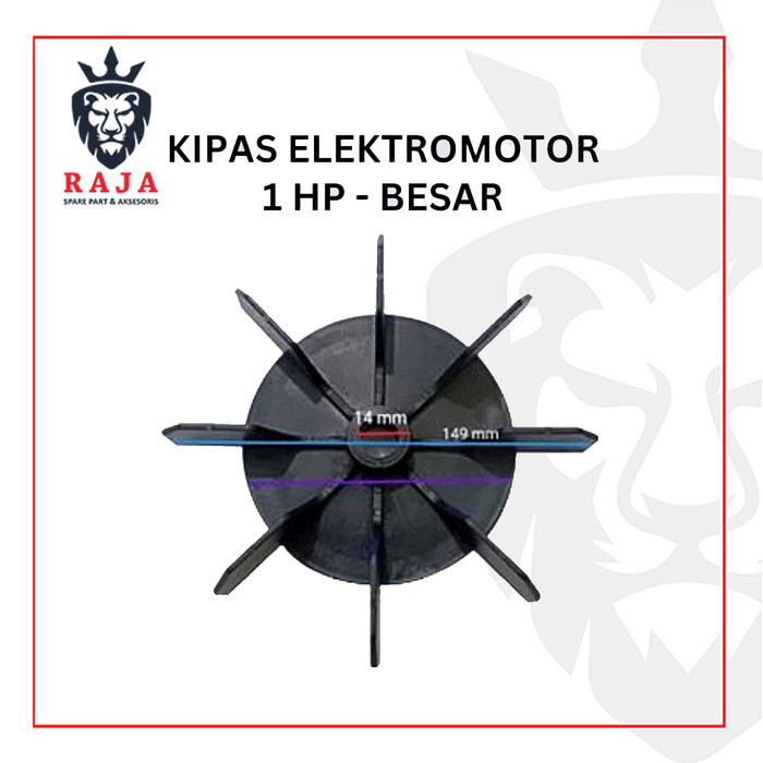 Kipas Electro Motor Kompresor – Kipas Hitam Besar Bahan Plastik