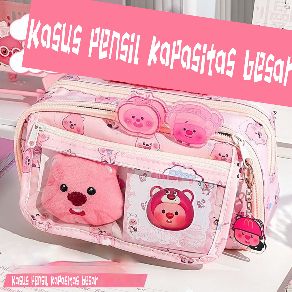 

Kotak Pensil Kapasitas Besar Loopy Tas Pensil Tempat Pencil Tempat Alat Tulis Untuk Anak