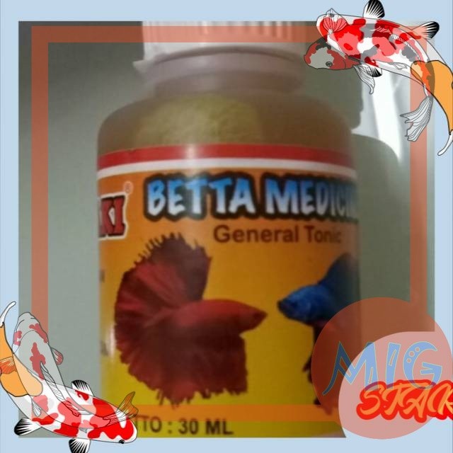 Aquarium ikan hias vitamin gigi tulang cupang aduan giant betta medicine 30 ml kiyosaki import ori k