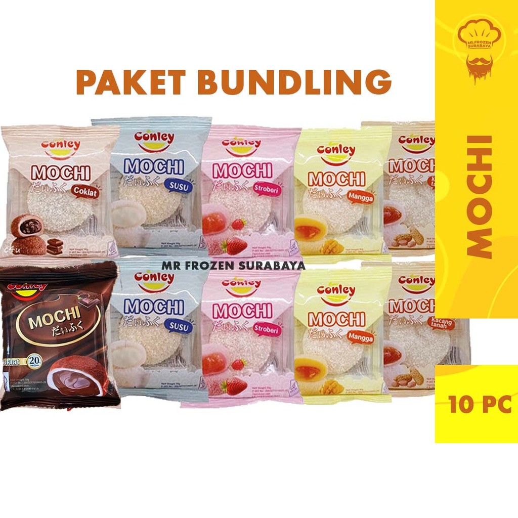 

Bundling 10 pc - Kue Mochi Conley Aneka Rasa