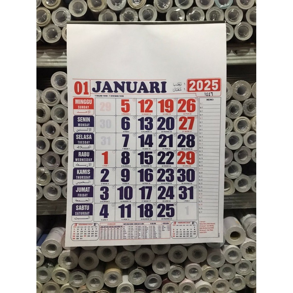 

Kalender Kk Standard Arab 2025 Uk 38x54