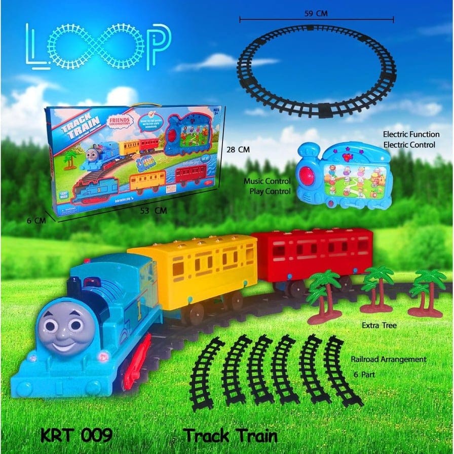 MAINAN ANAK REL KERETA API TRAIN TRACK UKURAN BESAR REMOTE CONTROL / MAINAN ANAK REL KERETA API ELEK
