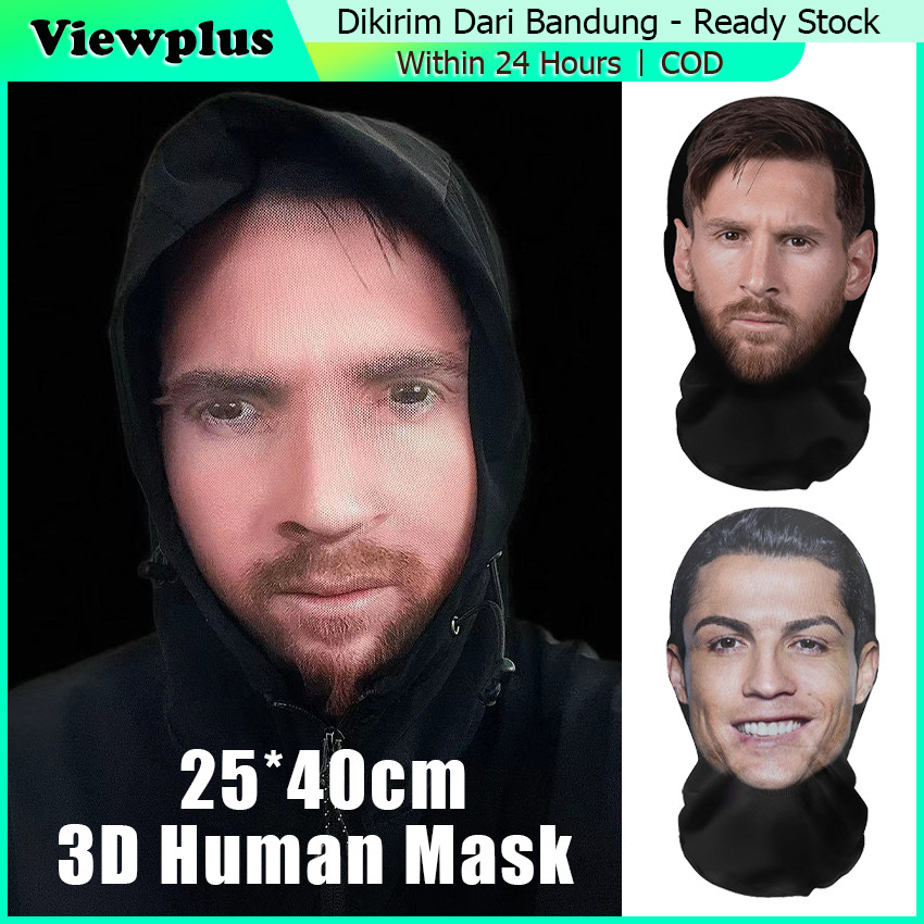 3D dicetak Kanye Masker elastis Mesh masker wajah penuh untuk pria wanita Cosplay hiasan kepala Hip 
