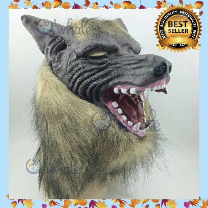 ✔WY.SY✔ - PROMO Topeng Serigala Latex/ Latex Mask Wolf/ Topeng Halloween