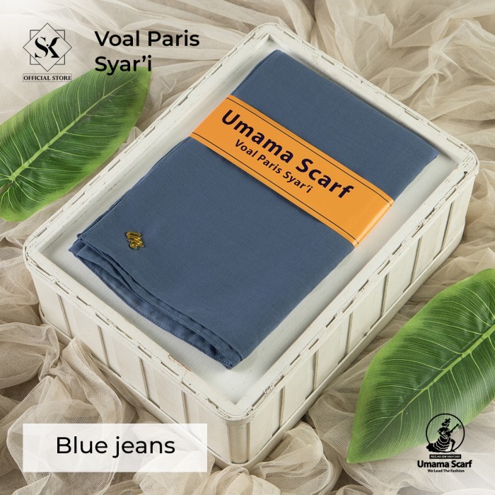 ✨TERLARIS✨ -Hijab Umama Scarf kerudung Voal Paris Syari Jahit  120 cm -  OLIVE