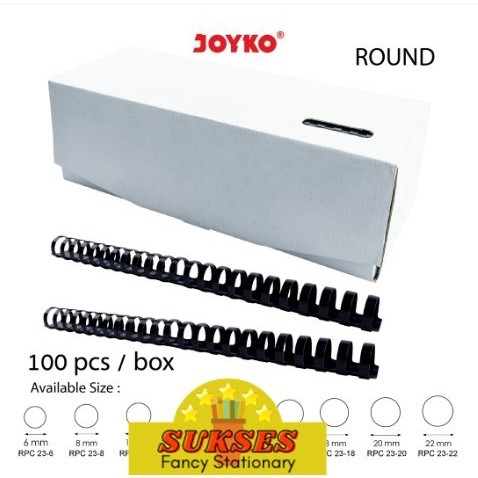 

Joyko Ring Plastic Comb RPC-23-6 Sampai 22 (Folio) - ( 1 Box )