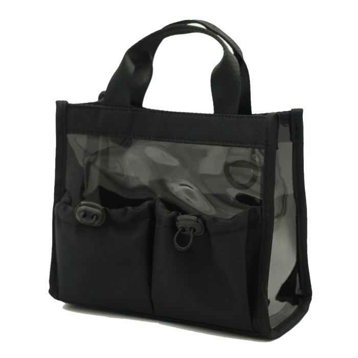 PROMO - TAS SELEMPANG BLACK SOLID PVC - ARUM BAG
