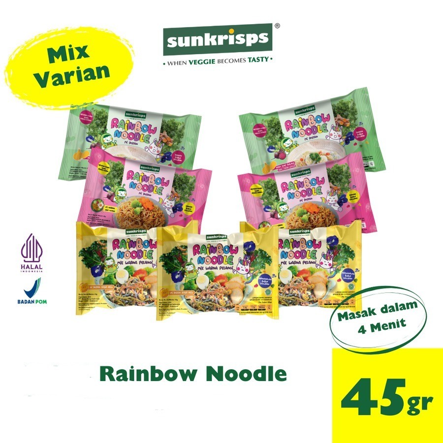 

Sunkrisps Rainbow Noodle | Mie Sehat Pelangi 1th+