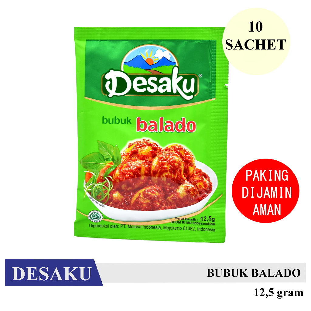 

DESAKU BUBUK BALADO 12,5 GRAM PACK ISI 10 SACHET FUNCORNER