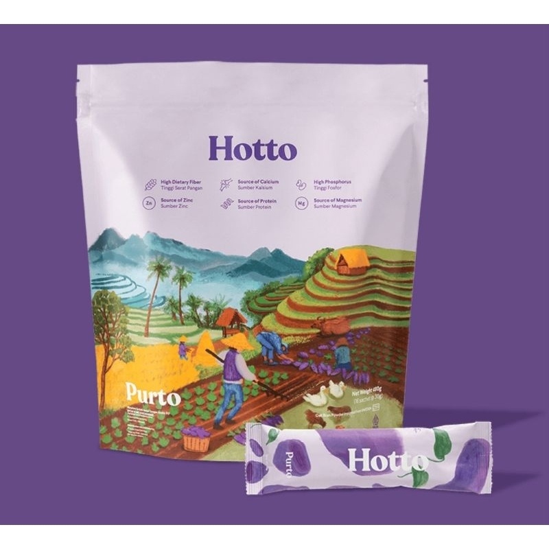 

HOTTO PURTO 16 Sachet | Multigrain Ubi Ungu Purple Potato