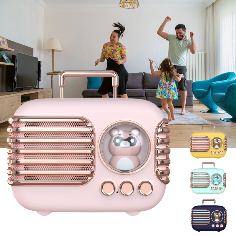 Bluetooth Mini Speaker 5.3 Mini Animal Speaker Stereo Retro Outdoor Portable Wireless Speaker (dapat