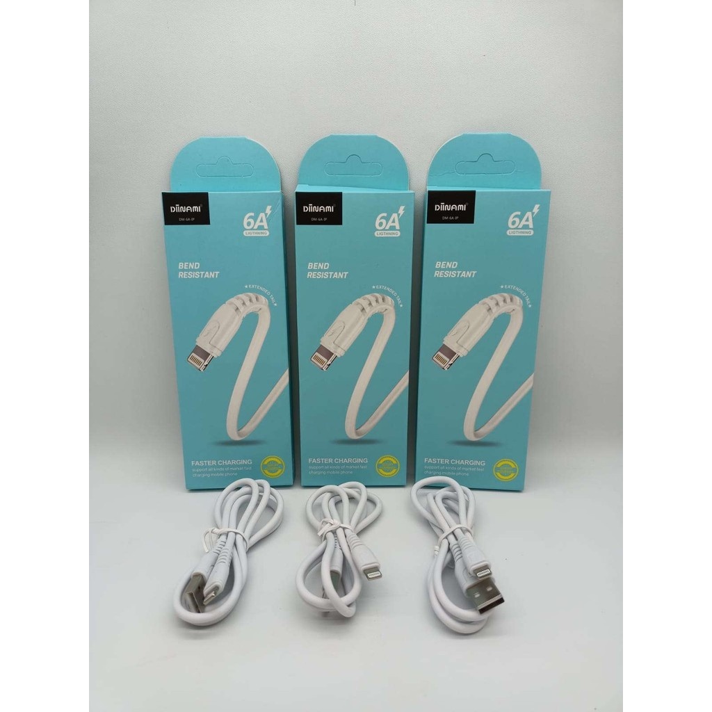 KABEL DATA DIINAMI DM-6A FAST CHARGING FOR USB MICRO,TYPE C ,DAN LIGHTNING