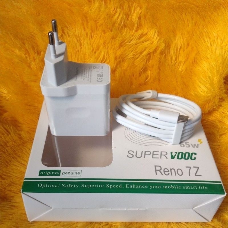 Casan Charger Oppo Reno 7z 65W USB Type C Charjer Original Fast Charging Super Cepat