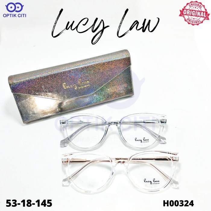 Frame Kacamata Wanita Cat Eye Lucy Law H00324 Ringan Original