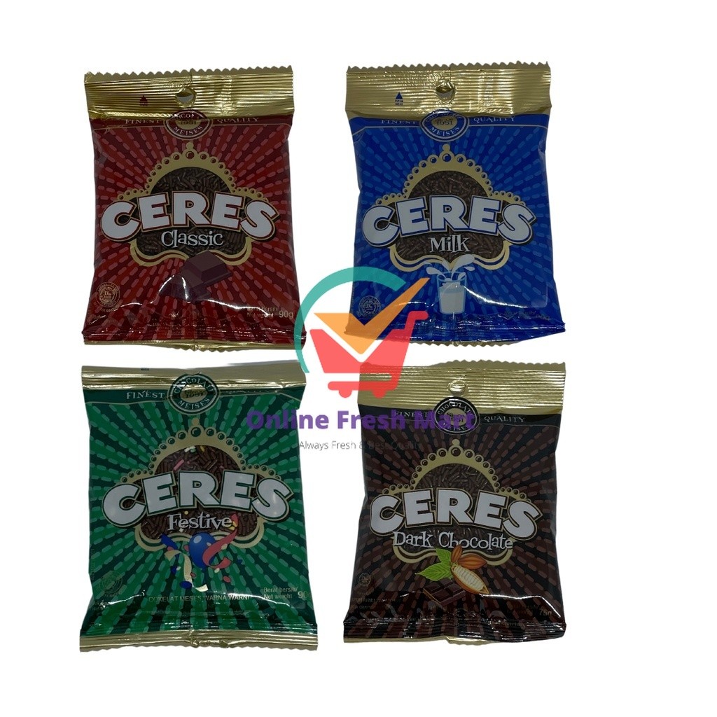 

CERES Meses Coklat Milk Classic Festive Dark Chocolate 90g - Online Fresh Mart Denpasar