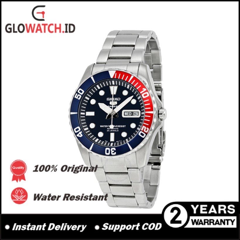 PROMO Jam Tangan Pria Seiko 5 Sports SNZF15K1 Sea Urchin Pepsi Automatic Original Garansi 1 Tahun [C