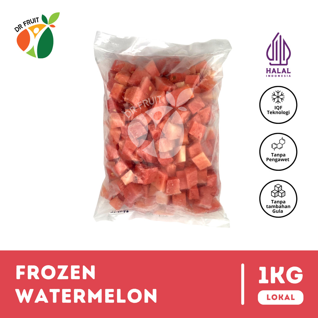 Buah Semangka Beku | Frozen Watermelon (IQF) | 1 KG
