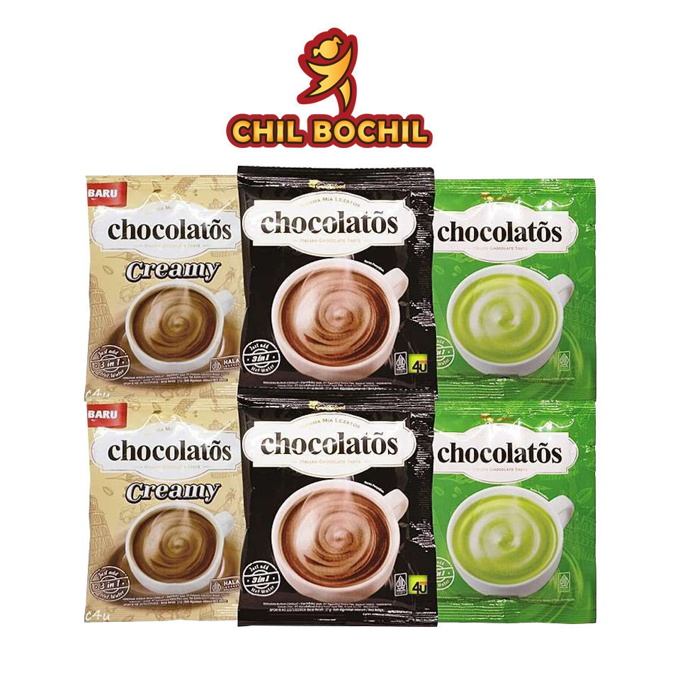 

CHOCOLATOS DRINK RENCENGAN (10 SACHET X 24 GR) - COKLAT & MATCHA - CHIL BOCHIL