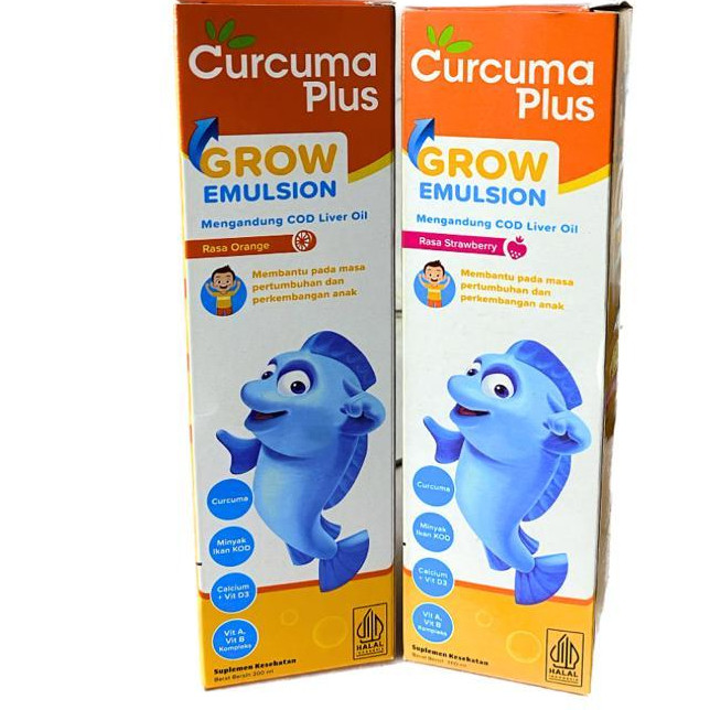 CURCUMA PLUS GROW JERUK STRAWBERRY 200ml 400ml
