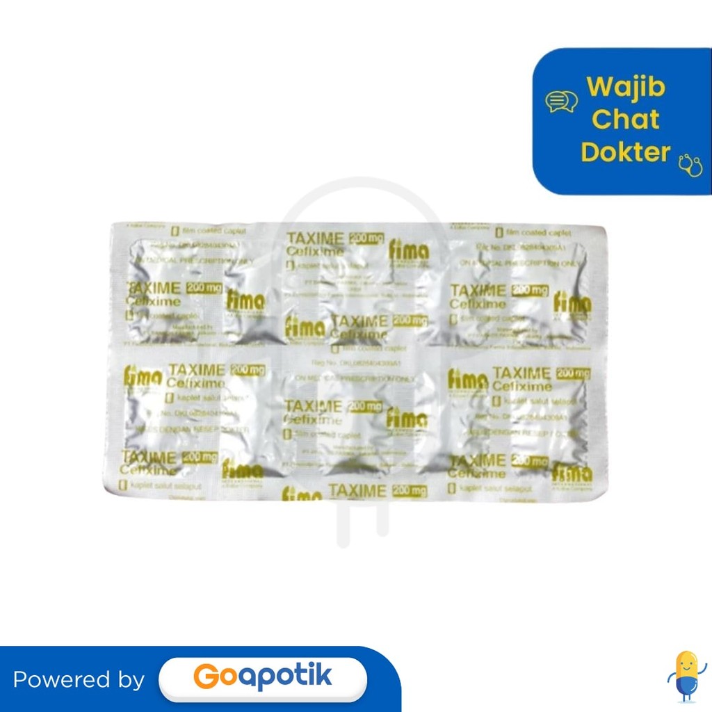 Taxime 200 Mg Strip 10 Kaplet