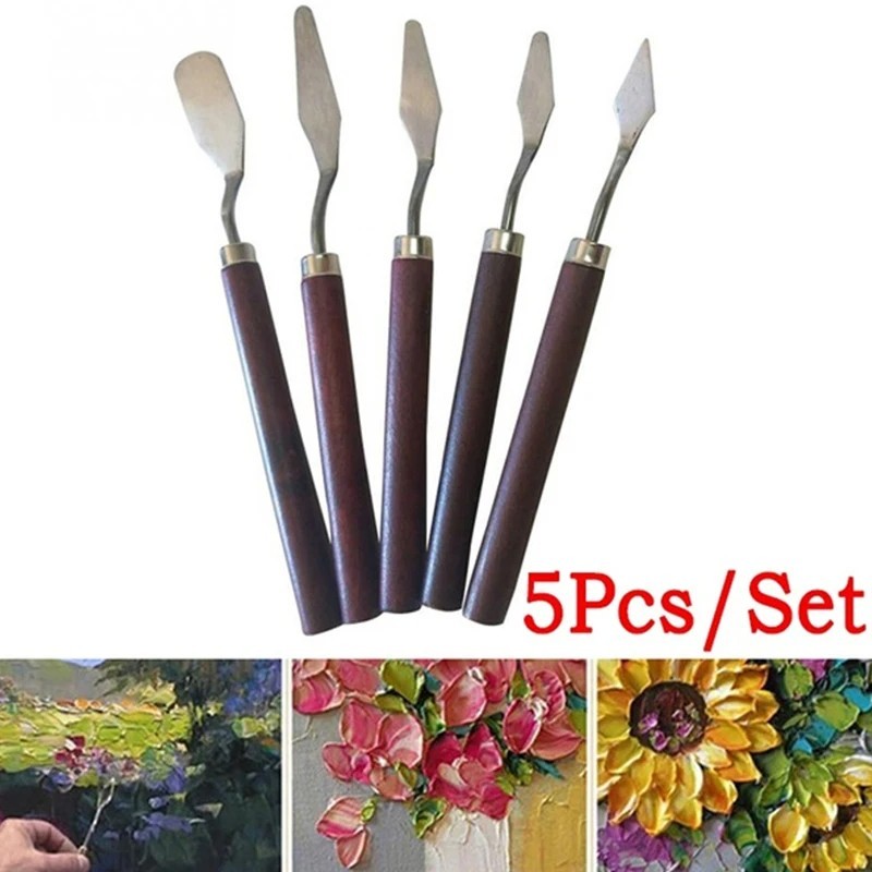 Palette Knife 5Pcs Pisau Palet 1 Set Pisau Palet Lukis Painting Knife