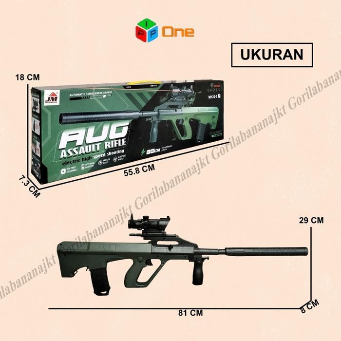Mainan tembakan AUG Assault rifle WGG watergel otomatis dan manual