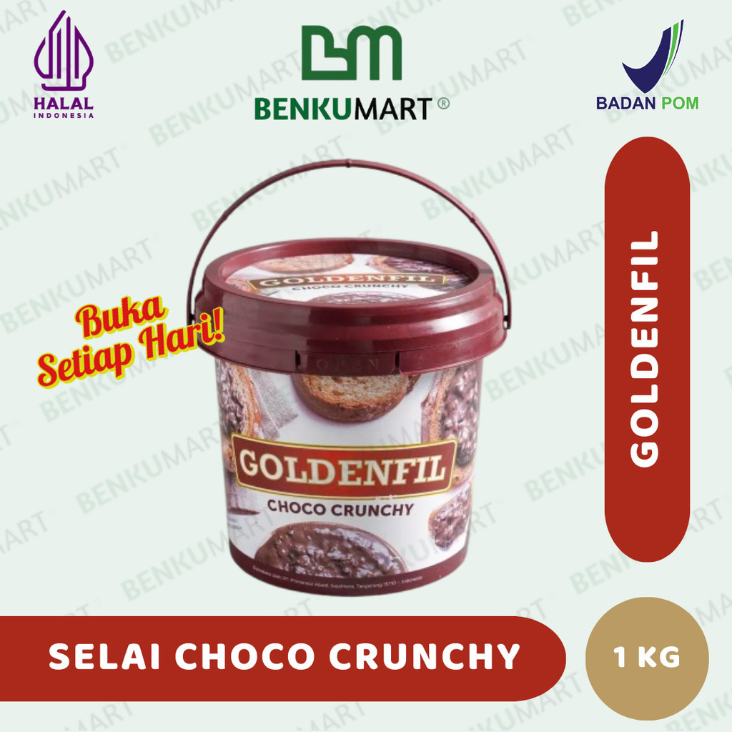 

Goldenfil Choco Crunchy 1 Kg | Selai Coklat Crunchy Goldenfil