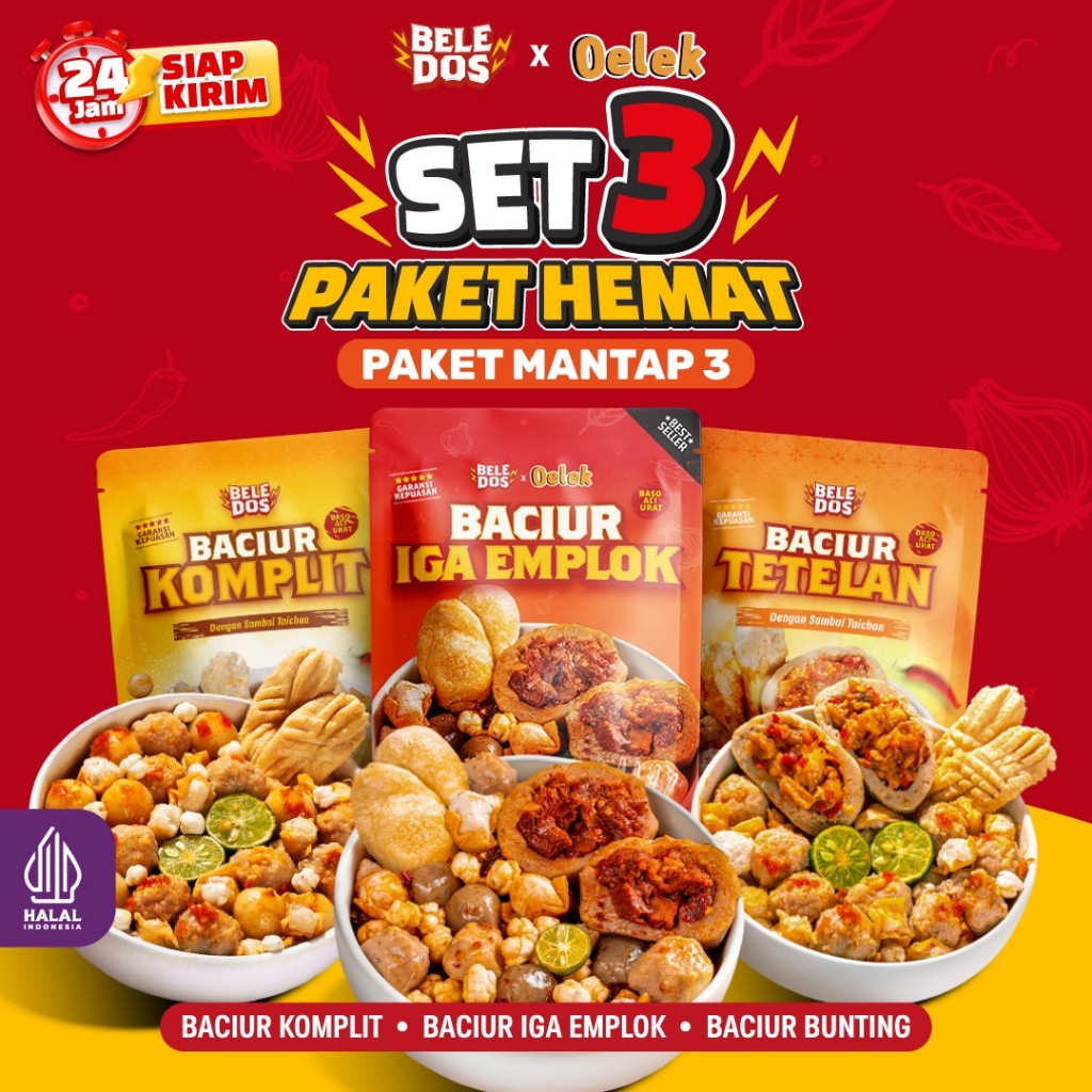 

Beledos Paket Mantap 3 /Baciur Iga Emplok/Baciur Komplit/Baciur Tetelan