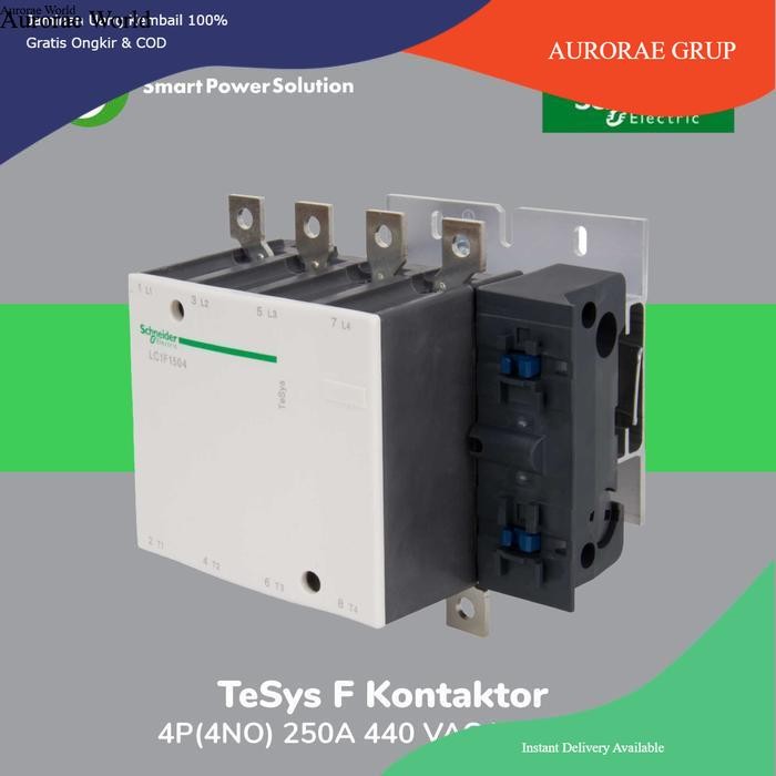 Schneider Electric TeSys F Kontaktor 4P(4NO) 250A 440 VAC LC1F1504