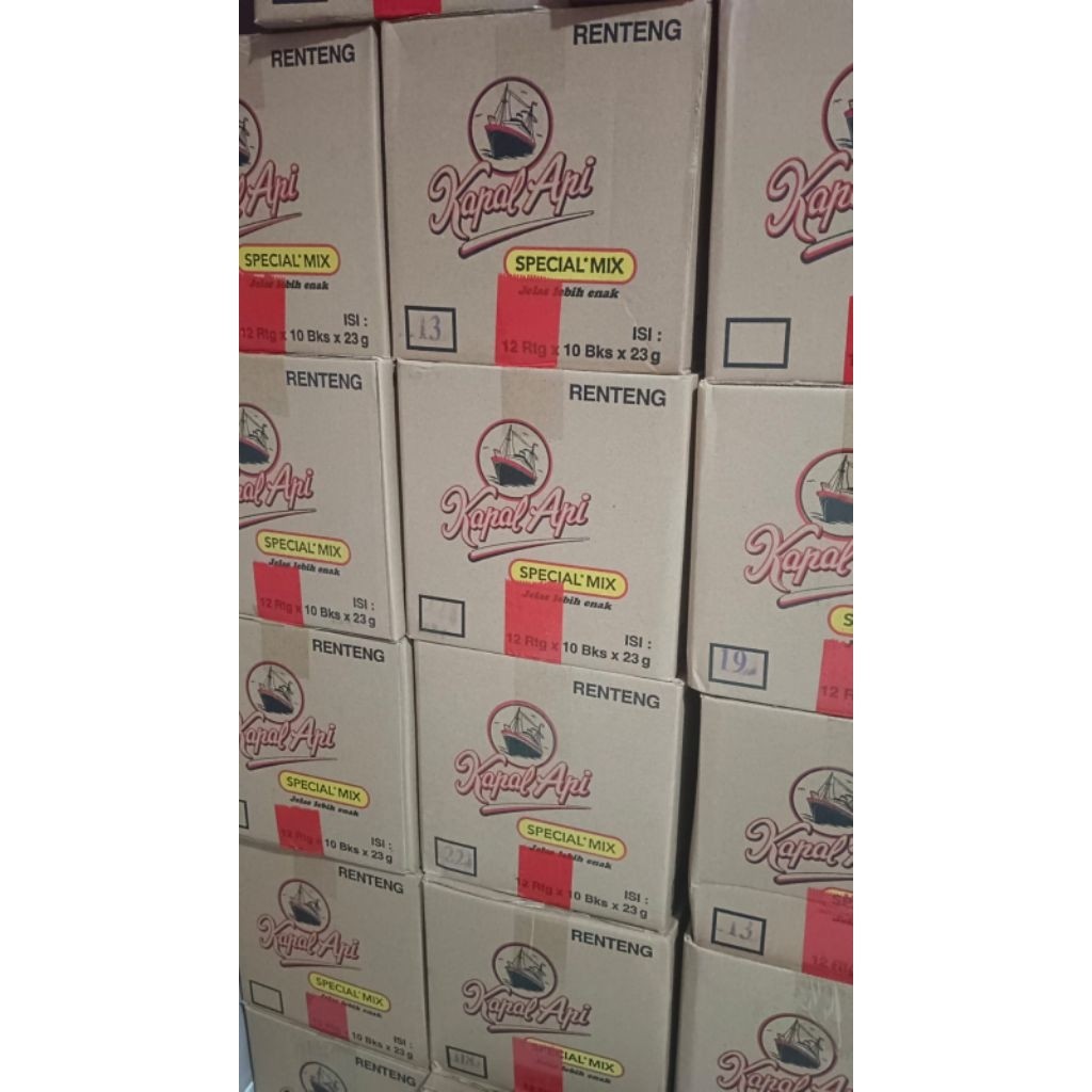 

1DUS 12 RENCENG kopi kapal api special*mix kopi kapal api special*mix kopi+gula 23 gram paket hemat grosir