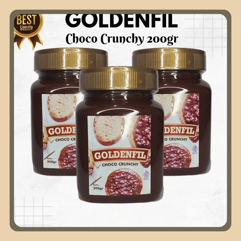 

Goldenfil Choco Crunchy 200gr Selai Coklat Renyah