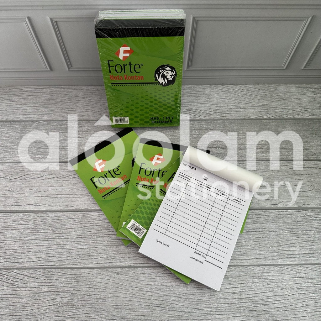 

SATUAN ( 1 PCS x 50 LEMBAR ) Nota Kontan Kecil Forte 1 Ply lengkap