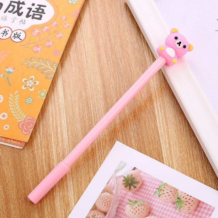 

Ellen Brook 1 PCS Stationery Cute Stationary Cartoon Bear Candy Color Animals School Office Kawaii Supplies Creative Gel Pen