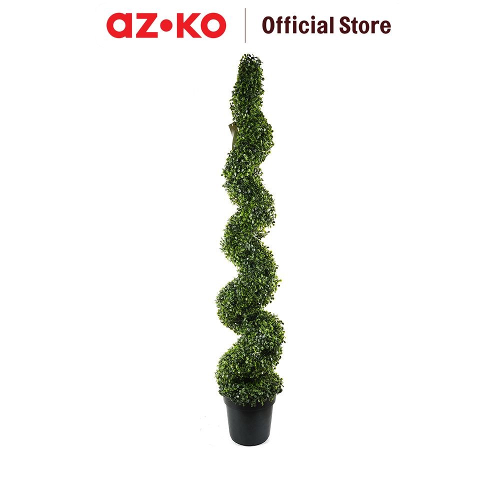 AZKO Forhom 150 cm Tanaman Artifisial Topiary Spiral Boxwood Tumbuhan Tanaman Buatan Dekorasi Plant 