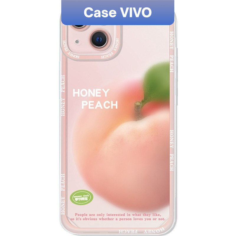 Casing Vivo Peach Honey Case Bening Clear Case Vivo Y30 Y100 Y27 Y36 T1 Pro 5g Y33S Y33T V27 PRO V27