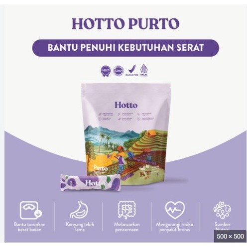 

HOTTO PURTO MULTIGRAIN WITH PURPLE HALAL POTATO POUCH ISI 16 SACHET POUCH