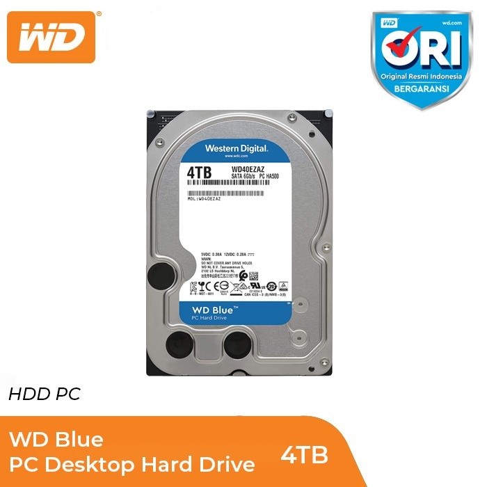 Hardisk PC 4TB WD Blue (WD40EZAZ) / Hardisk WD 4TB