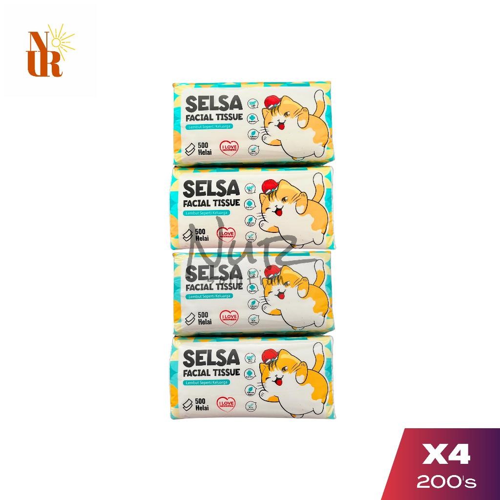 

[Isi 4] Selsa Facial Tissue 250 Sheet