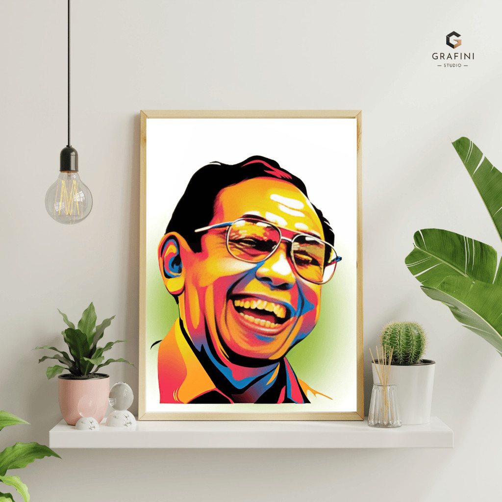 Foto & Figura Gus Dur Abdurrahman Wahid  Ukuran A4 , Hiasan Dinding Poster Foto Ulama & Habaib