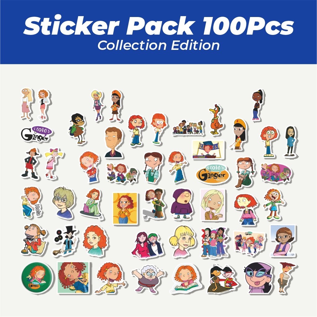 

Hot Stiker Kartun As Told By Ginger Lucu Anti Air Stikers Berperekat Waterproof Sticker Decal Buat Motor Helm Buku Journal Koper Casing HP Laptop Botol Minum