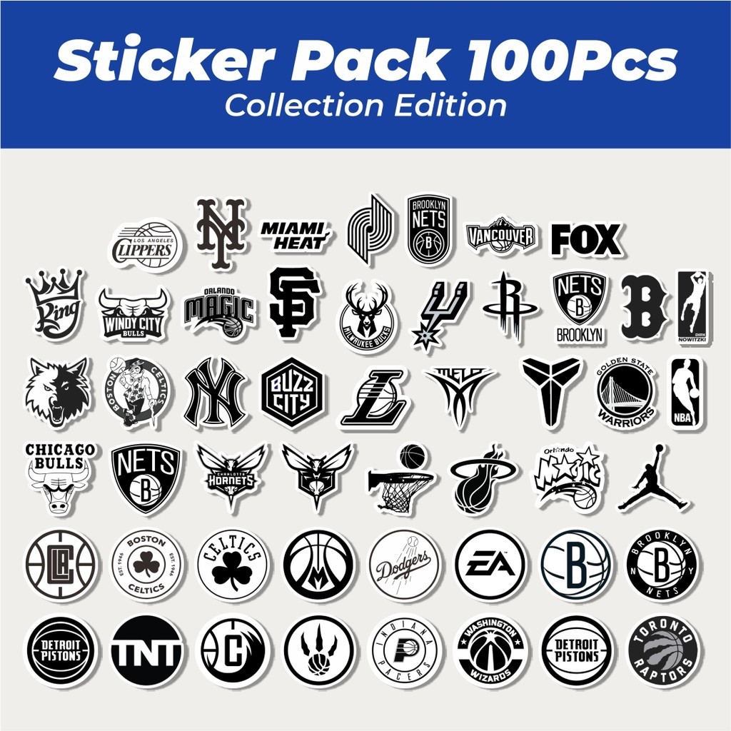 

Hot Stiker Aesthetic Black And White Brand Distro Dekorasi Versi 1 Lucu Kreatif untuk Notebook, Skateboard, HP