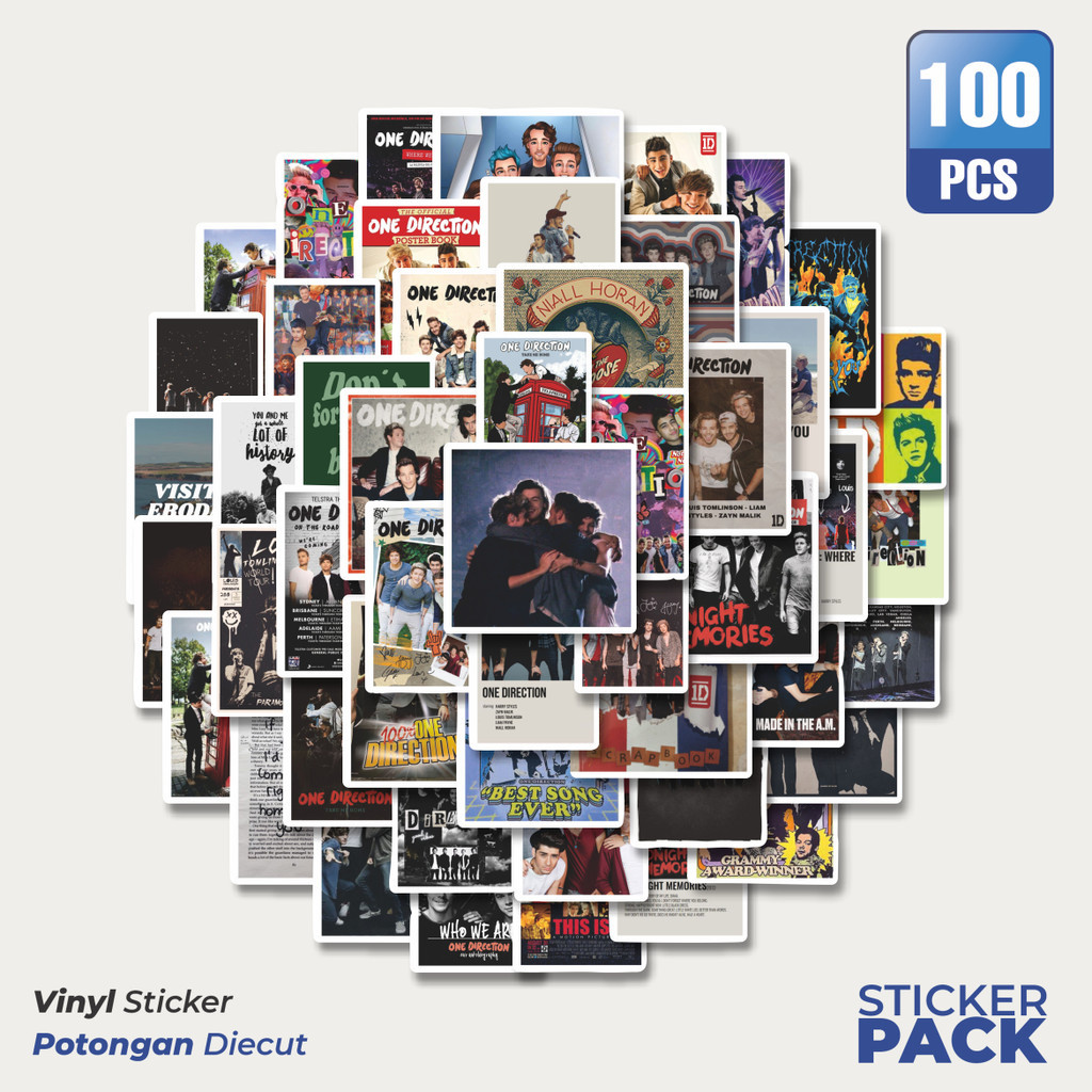 

Stiker Vinyl Stiker Poster Album One Direction Waterproof Aesthetic- Untuk Laptop, Motor, dan Helm - Paper Stationery Pack