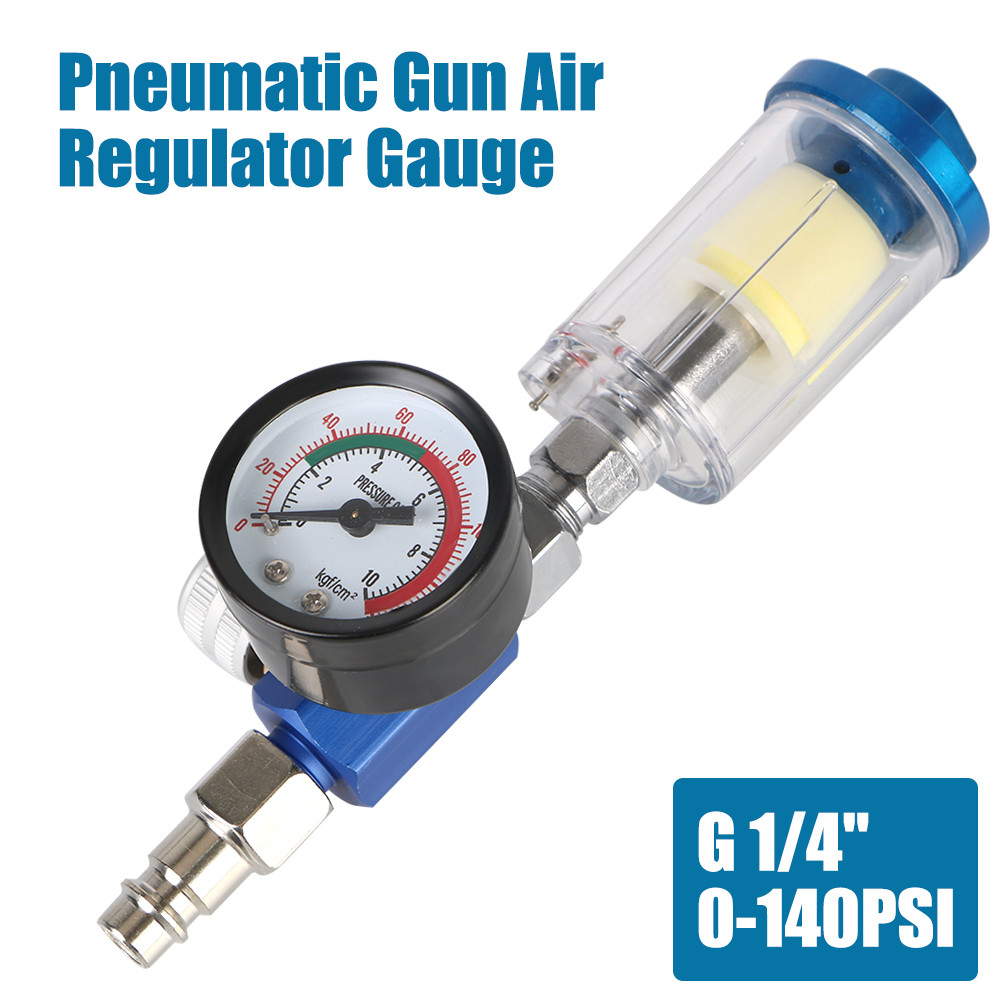 

EU Adapter Oil-Water Separator Filter Pneumatic Tools For Airbrush 1/4" Thread Spray Gun Air Regulator Gauge